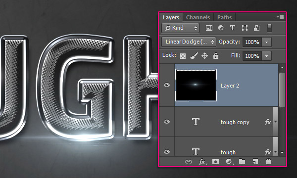 Hướng dẫn tạo hiệu ứng chữ Shiny Textured Chrome trong Photoshop