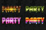 Mẫu PSD Party text style