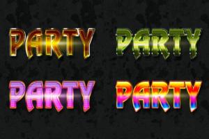 Mẫu PSD Party text style