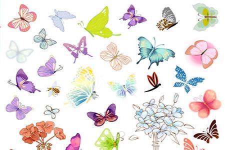 Chia sẻ tài nguyên PSD bướm vẽ miễn phí